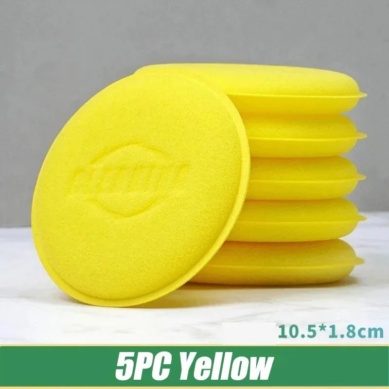 5/10pcs Car Foam Sponge Wax Applicator Cleaning Detailing Pads Car Waxing Polishing Pad Home Car Wash Care 10cm Car Cleaning Kit
