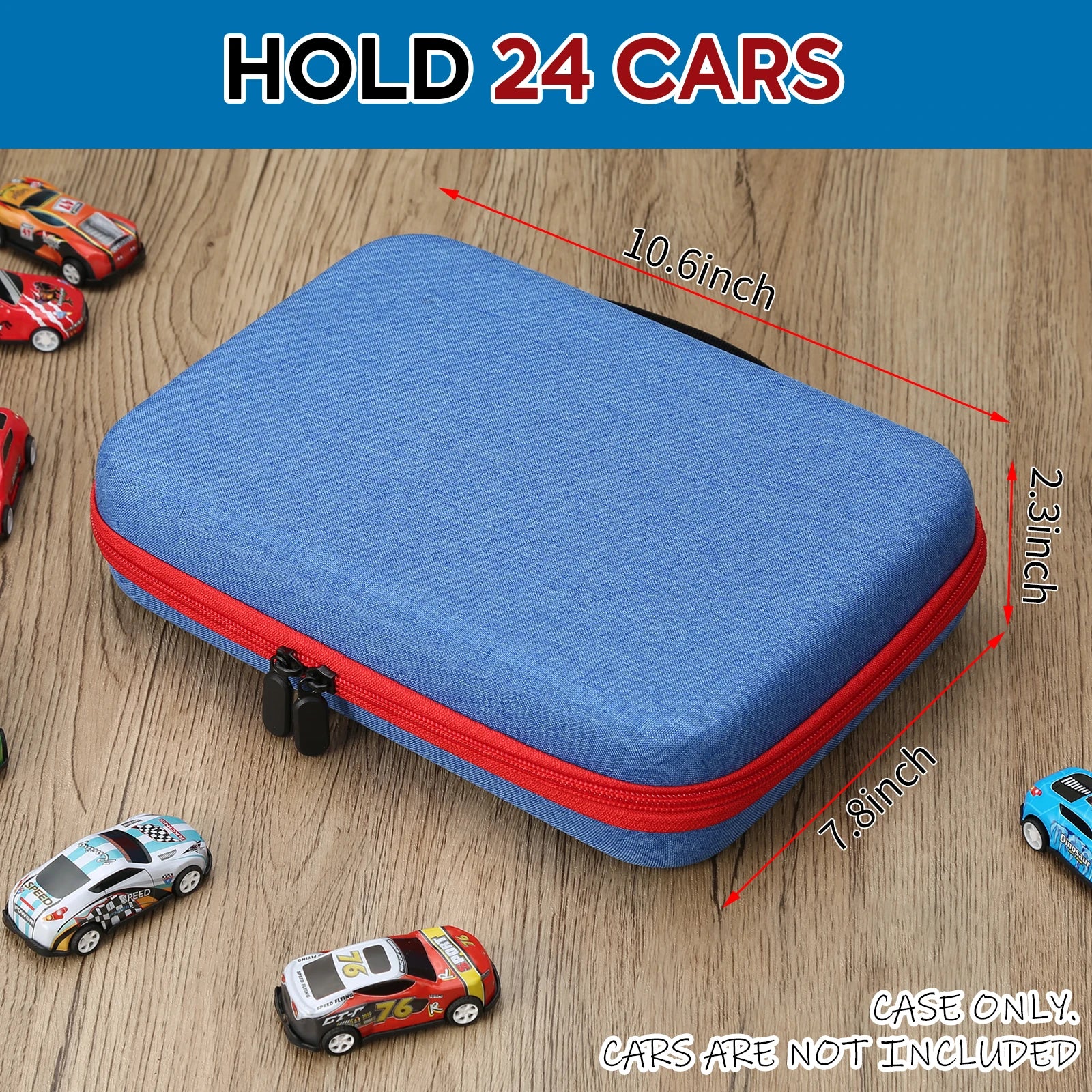 Toy Car Organizer Carrying Case for Matchbox Cars, Portable Carrying Container Carrier Holder Fit for Mini Cars, Diecast Cars St