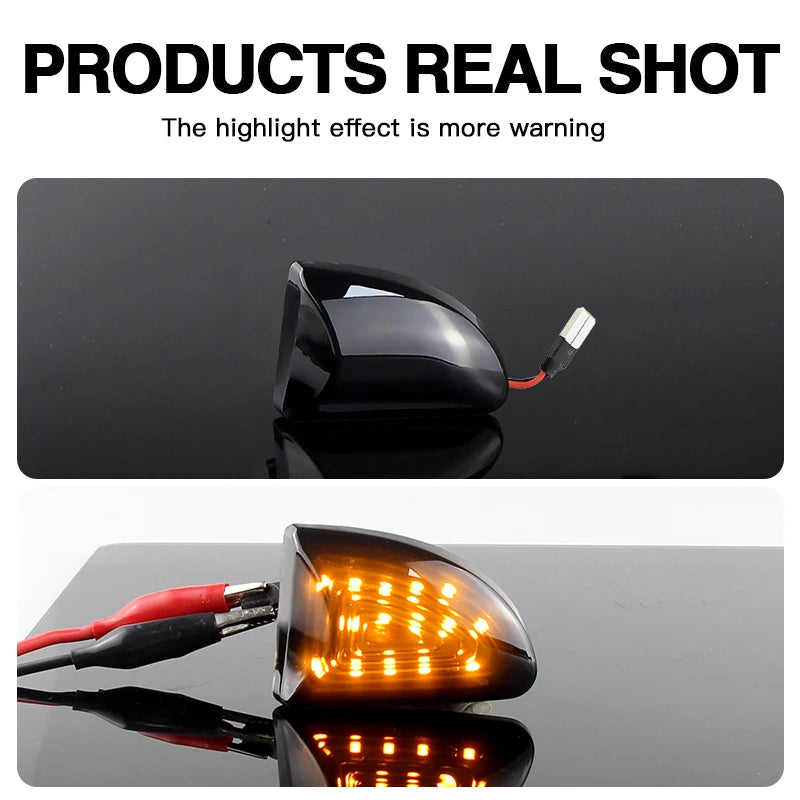 2PCS LED Side Marker Lights Canbus For Smart Fortwo W451 Coupe Cabrio 2007 2008 2009 2010-2015 Turn Signal Lamps Car Accessories