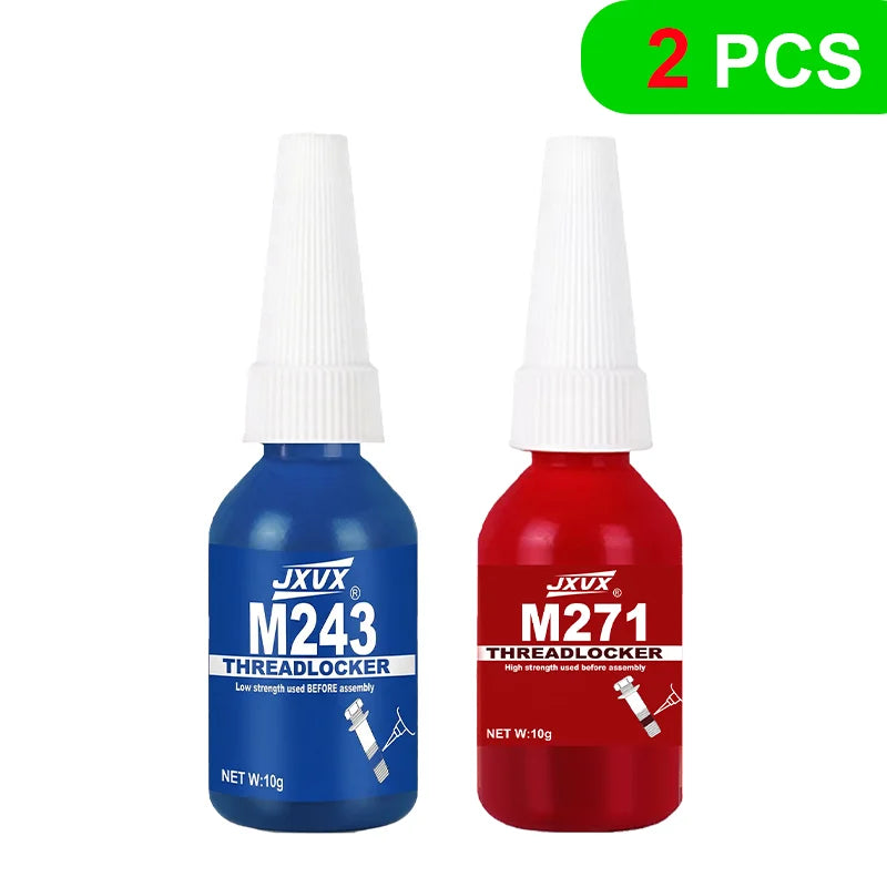Super Threadlocker 243-271: For Metal Screws – Blue/Red Anaerobic Adhesive for Anti-Loosening and Fastening (10g)