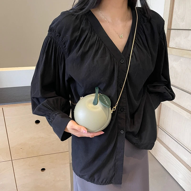 2024 New Lipstick Bags For Women Fashion Mini Circular Crossbody Bag Cute Round Bag Coin Purse Handbag Designer Shoulder Bag