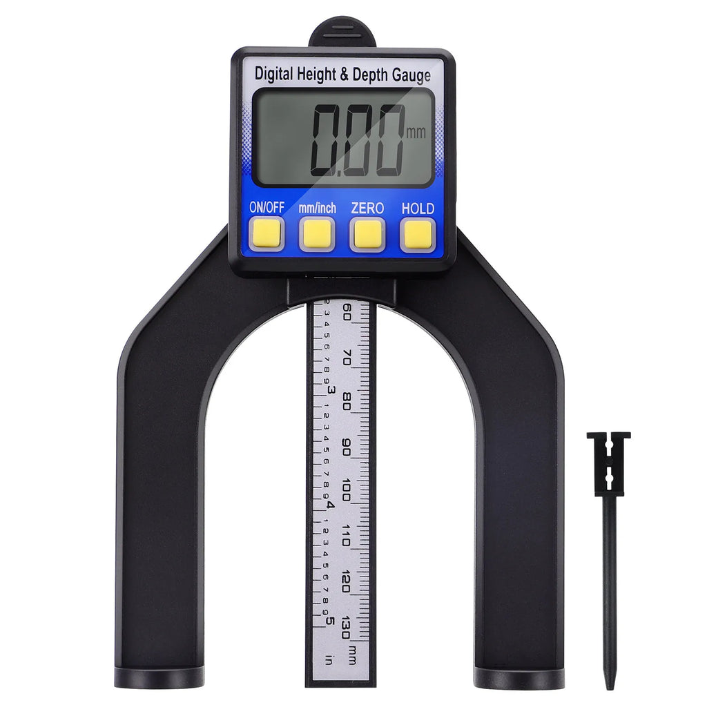 2 in Depth Height Gauge Display Measuring Tool Magnetic Base Wear Resistant Smart Digital Gauge for Woodworking