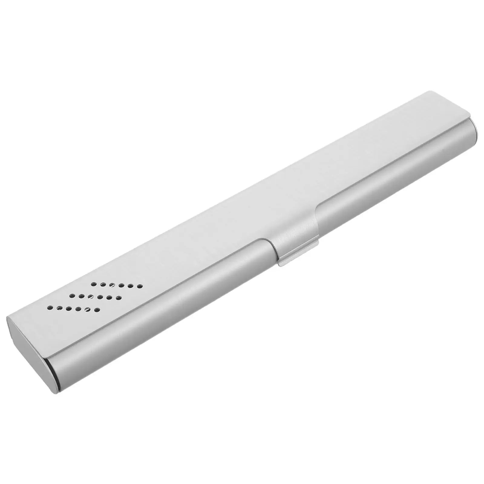 Aluminum Toothbrush Case Silver Portable Toothbrush Holder Travel School Camping Manual Tooth Brush Container Ventilated