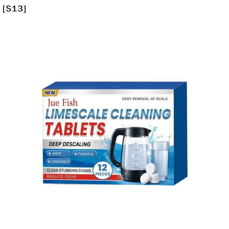 Kettle Descaler Effervescent Tablets Fast Dissolve No Scrubbing Food Grade Limescale Remover Cleaner For Electric Kettle[Q]Q@
