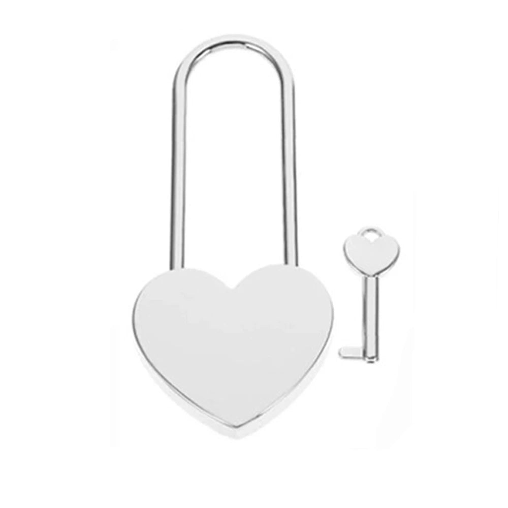 Custom Heart-Shaped Padlocks Personalized Lock With Key Love Souvenir Commemorative Gift Home Decoration Custom Name Text Lock