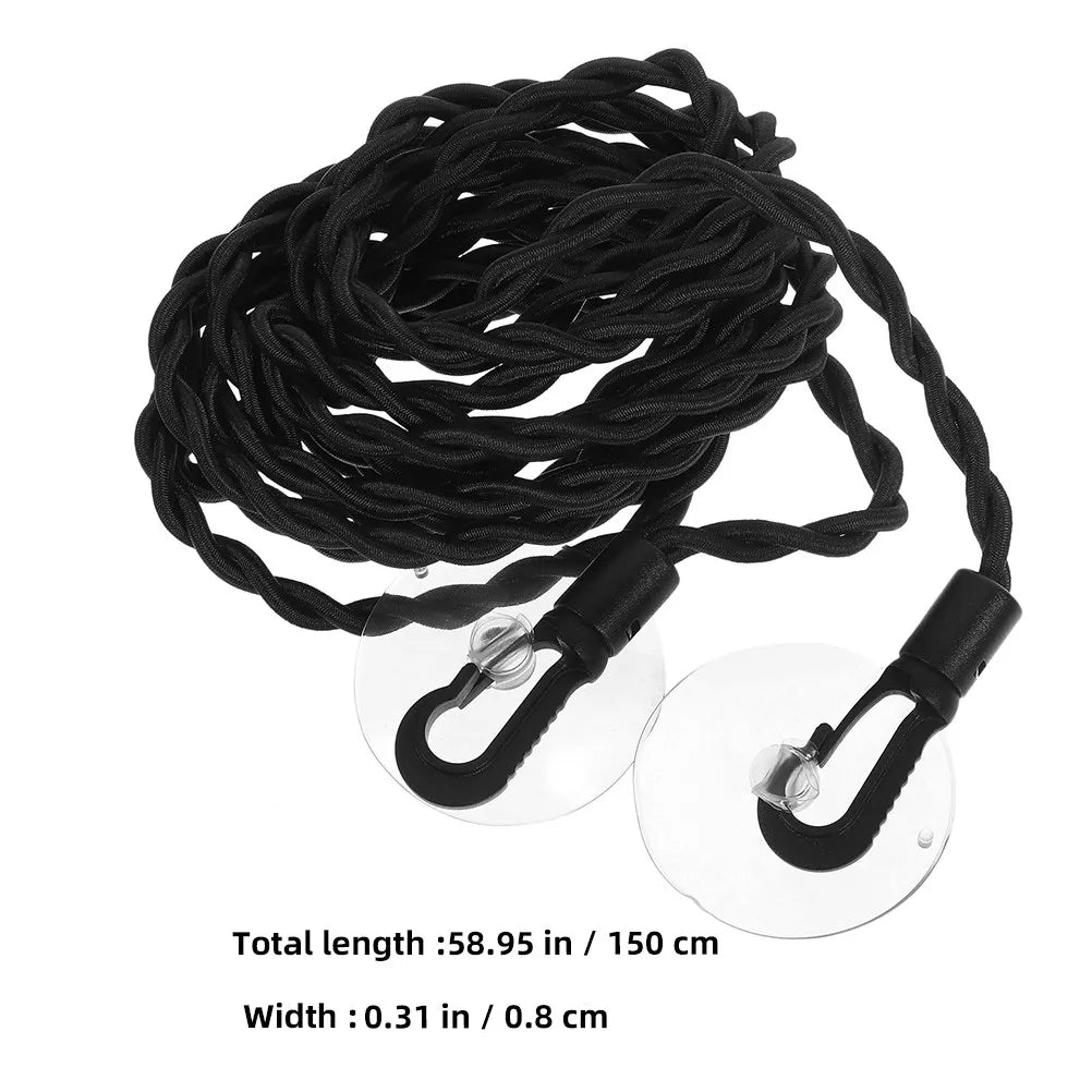 2Pcs Portable Elastic Travel Clothesline Lightweight Camping Laundry Line Outdoor Indoor Drying Rope Windproof Nonslip Sturdy