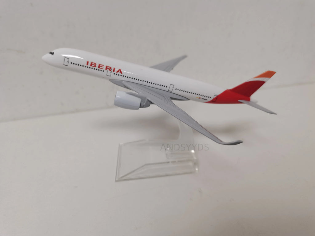 16CM Iberia A350 Airplane Models	Scale 1:400 Metal Alloy Scale Aircraft  Replica Diecast Aviation Collectibles Toy for Boys