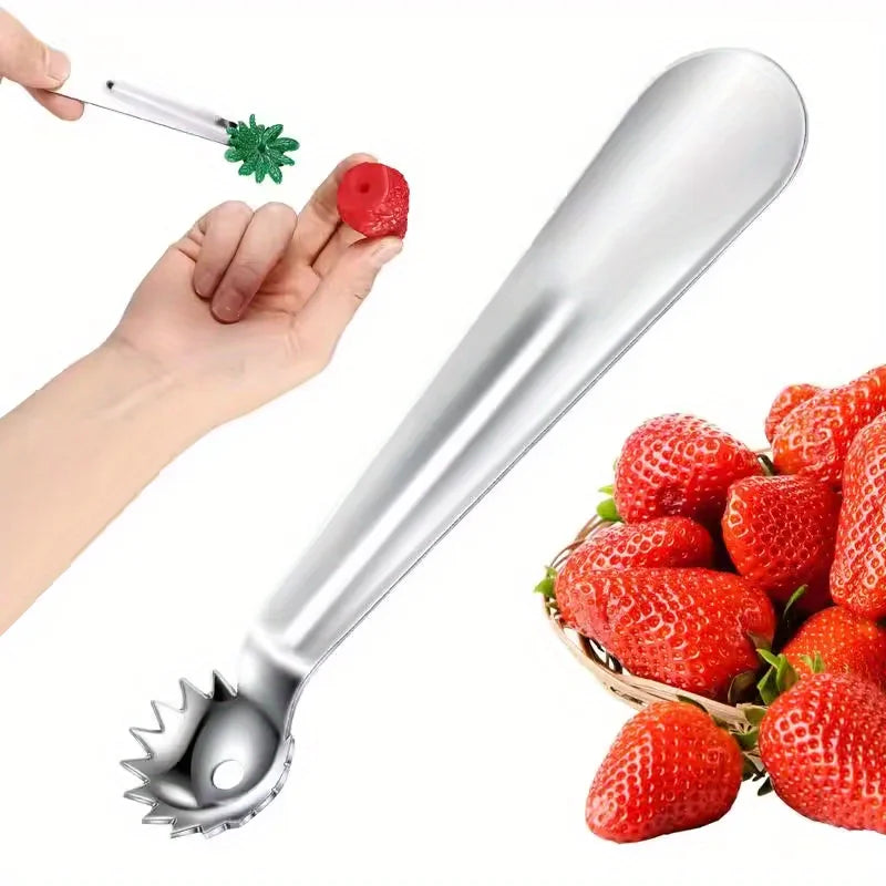 Tomato Stem Corer Strawberry Baller Stainless Steel Strawberry Huller Tool Fruit Vegetable Stem Remover