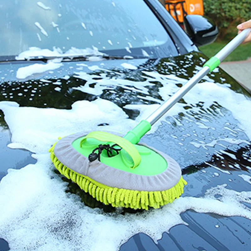 Car Cleaning Tools Car Detailing Cleaning Brush Adjustable Super Absorbent Telescoping Long Handle Cleaning Mop Auto Accessories