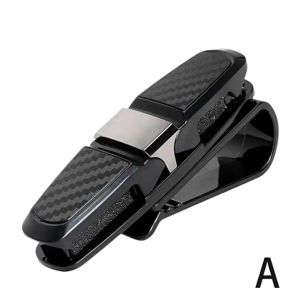Car Sunglasses Frame Carbon Fiber Bills Glasses Clip Multi Function In Car Creative Eye Box Card Double Headed Clip On Board