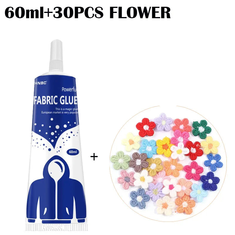 3/15/60/120ml Fabric Adhesive with Patch - Fast drying waterproof strong bonding seam repair adhesive for garment textiles