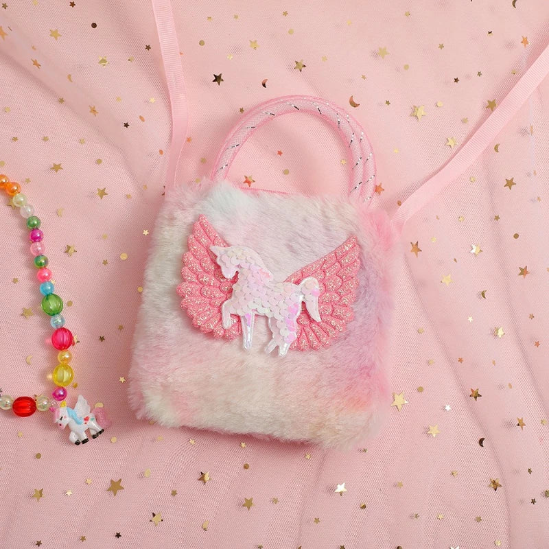 Cartoon cute single-shoulder bag, small crossbody bag, kindergarten girls' small tote, coin purse