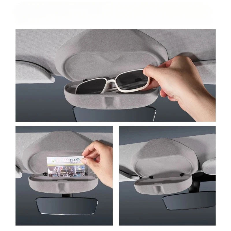 Car Sunglasses Case Glasses Storage Box Holder For Tesla Model 3 Highland 2023 For Model Y/3 Car Glasses Case Box Car Accessorie