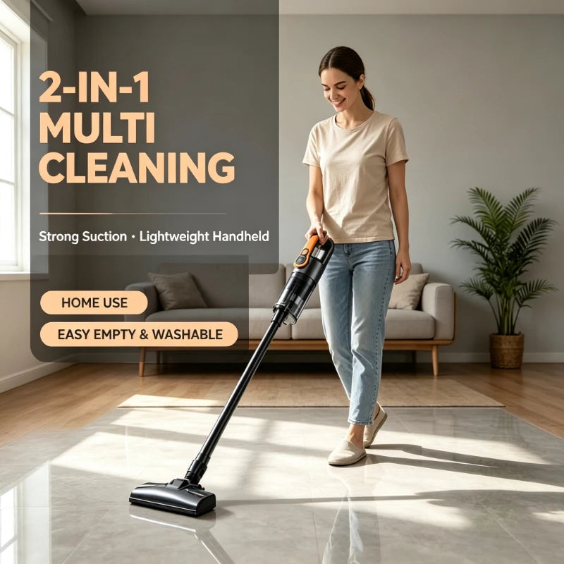 Multifunction Wireless Handheld Car Vacuum Cordless Handheld LED Lighting Chargeable Auto Vacuum for Home & Car Mini Cleaner