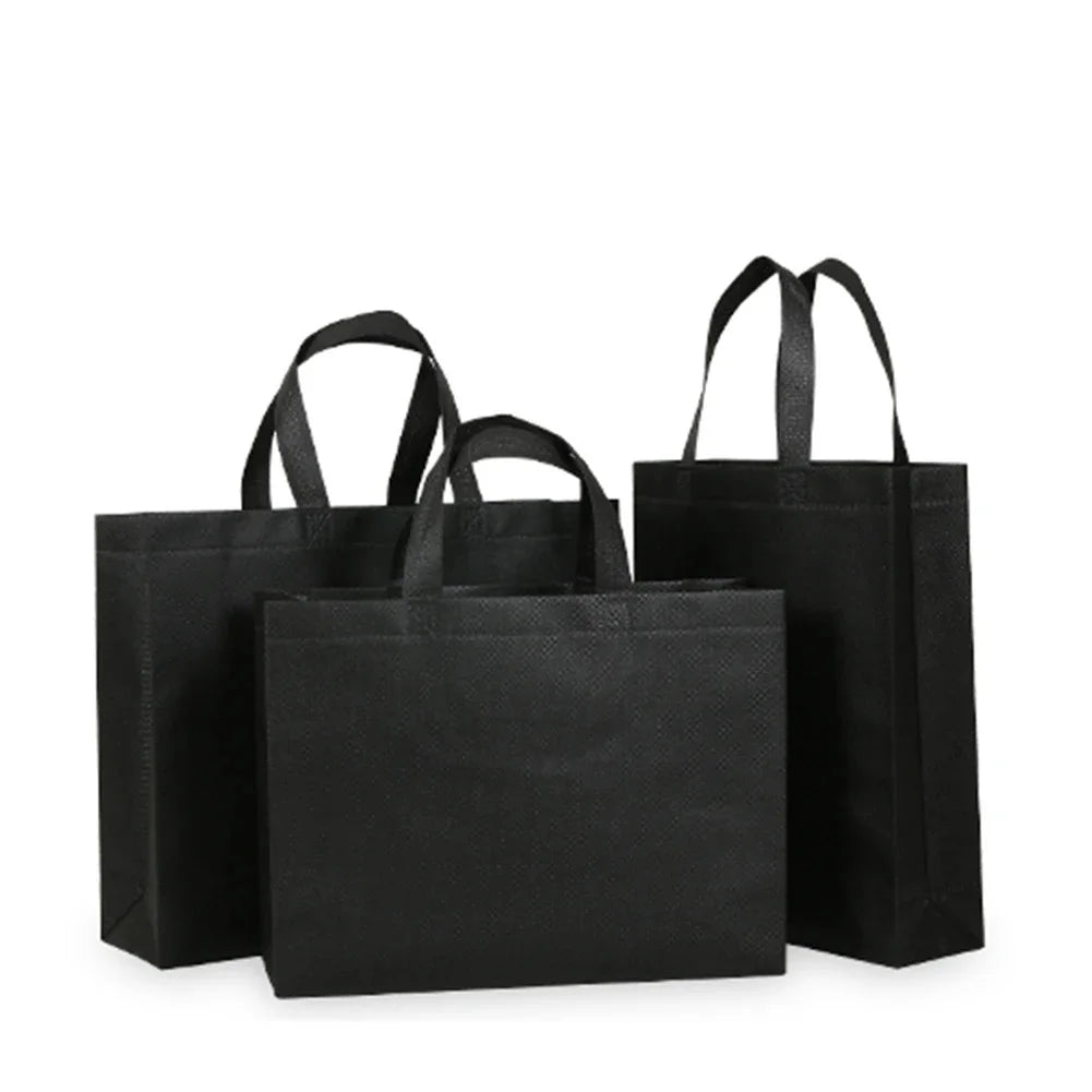10PCS Thickened Nonwoven Tote Bags Wholesale Customized LOGO ECO-friendly Clothes Shoes Packaging Bags Gift Bags Shopping Bags