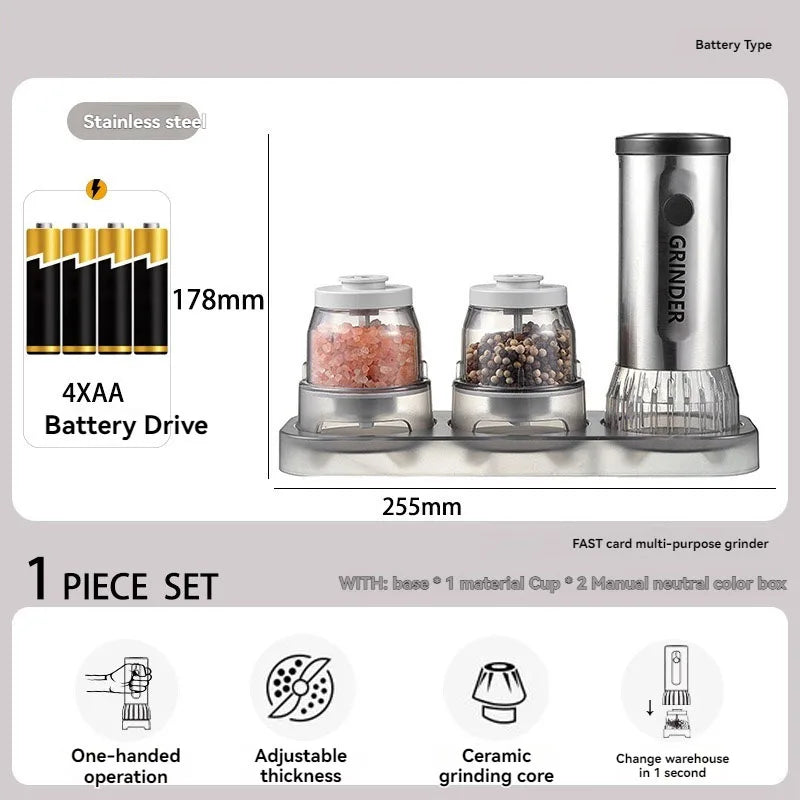 Multi Functional Electric Pepper Grinder Household Multi Seasoning Grinder Sea Salt Fast Card Grinder