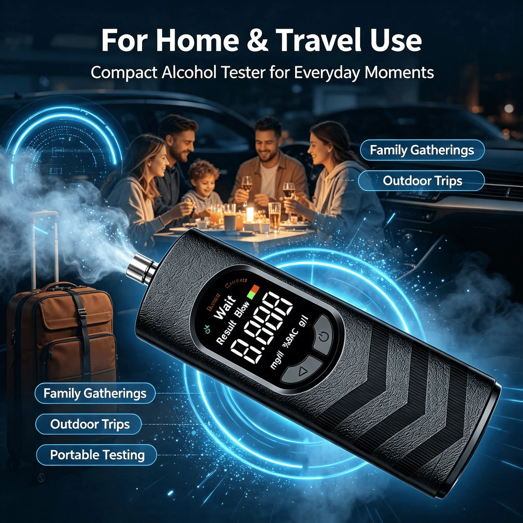 Digital Alcohol Tester Professional Alcohol Detector Breathalyzer , LCD Display Drunk Driving Test for Home