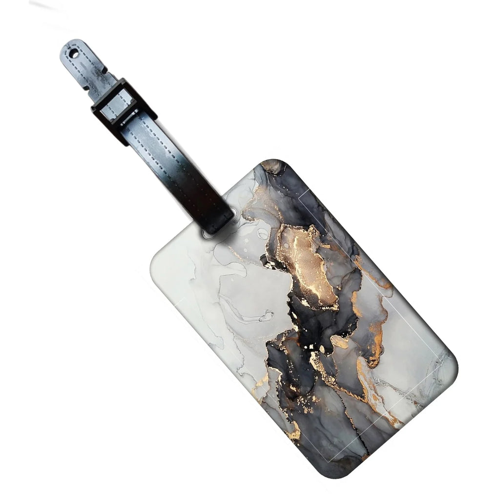 Marble Texture Luggage Tags Unique Funny Bag Tags Men Baggage Suitcase Labels Travel Identifiers Name Tags