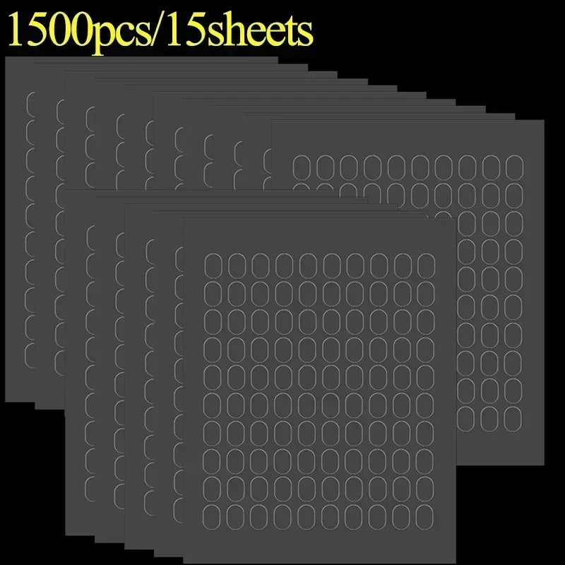 100/2000x Double Sided Tape Adhesive Dots Poster Clear Glue Oval Tape No Traces Doll Foot Fixed Sticker Waterproof For DIY Craft