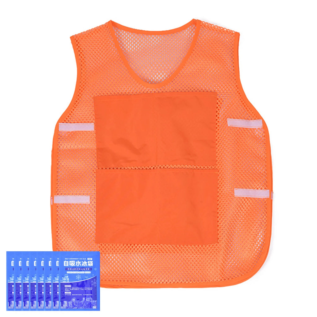Ice Cooling Vest With 8 Gel Ice Packs Lightweight Breathable Cooling Jacket Summer Work Vest For Construction Workers Gardening