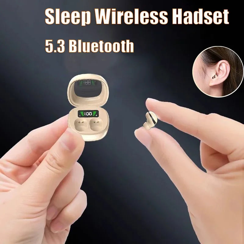 Lenovo Mini Bluetooth 5.3 Headset HD Hifi Earbuds Invisible Sleep Game Sports Headphones Touch Control Earphones for Men Women
