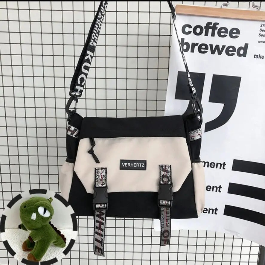 Men's Messenger Bag Japanese Fashion Large Capacity Handbags Shoulder Bag Casual Student Canvas Bag Nylon Tooling Crossbody Bags