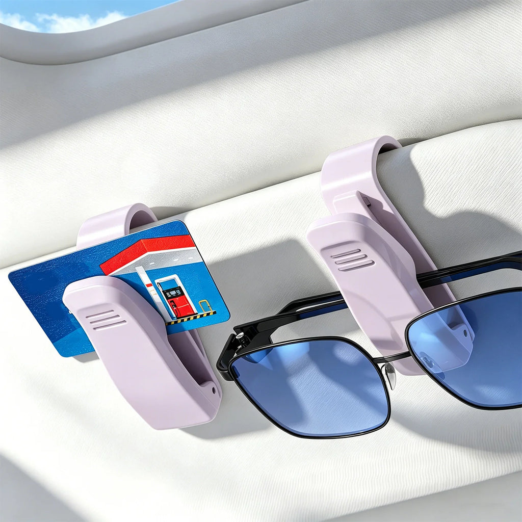 Universal Car Auto Sun Visor Glasses Box Sunglasses Clip Card Ticket Holder Fastener Pen Case Eyeglasses Clips Accessories