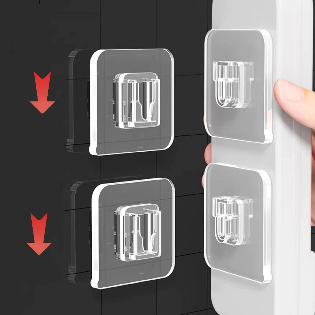 Double-Sided Adhesive Wall Hook Strong Traceless Hook Self Adhesive Invisible Hooks Kitchen Bedroom Organizer 1/5/10/20 Pairs