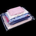 StoBag 10/5pcs Transparent Clothes Packaging Zipper Bags Plastic Clear Reusable Sealed Shirt Storage Organizer Reusable Pouches