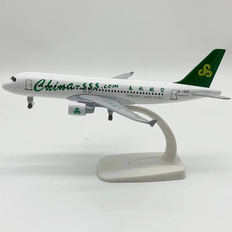 20cm Airplane Model A320 Series Metal Scale Aircraft Diecast Aviation Collectible Miniature Children Toys Souvenir With Stand