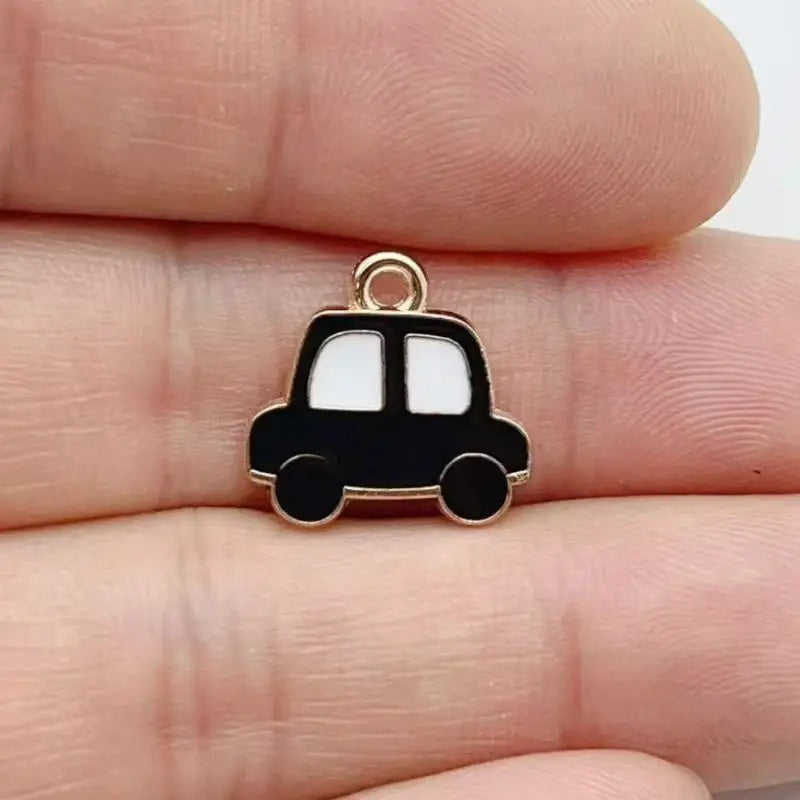 12pcs alloy drip oil car airplane pendant, DIY jewelry making earrings, keychain accessories