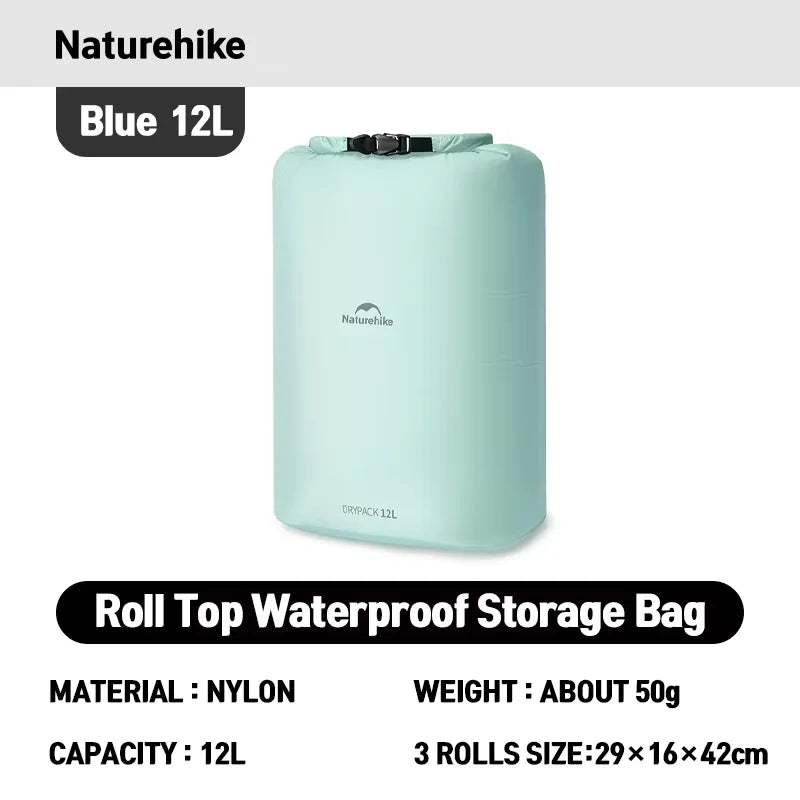 Naturehike Rolled Storage Bag Outdoor Travel Hiking Lightweight Waterproof Vacuum Compression Dispenser Bags Portable Organizer