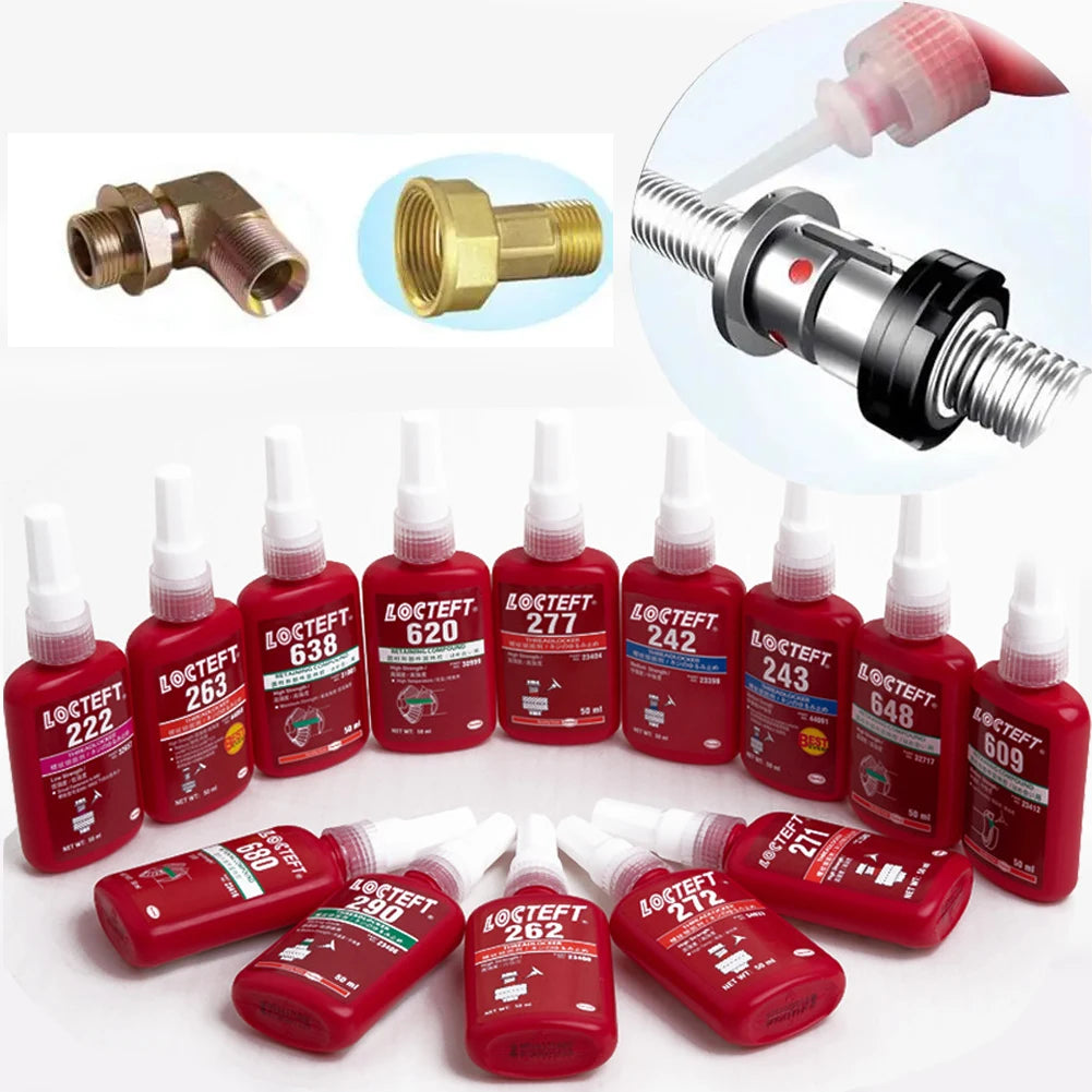 50ml Threadlocker 222 242 243 263 271 272 290 Screw Glue Quickly Cured Thread Locking Agent Anaerobic Adhesive Glue Anti-Loose