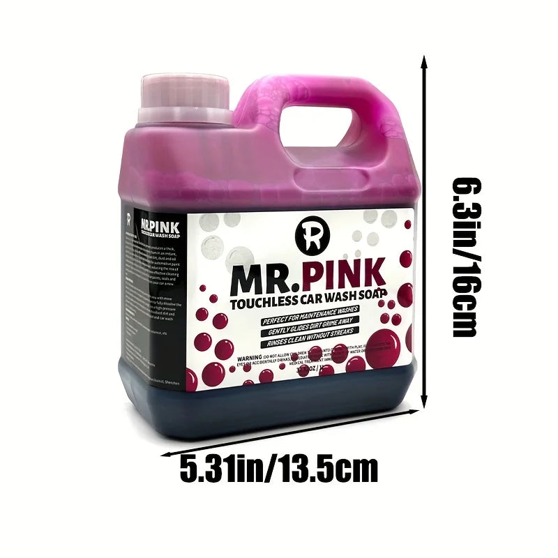 Ultra-Visible Pink Snow Foam Pre-Wash Soap Designed for Touchless Car Cleaning, Effectively Removes Dirt And Road Grime with a Concentrated Formula Suitable for Foam Cannons And Buckets (34Oz)