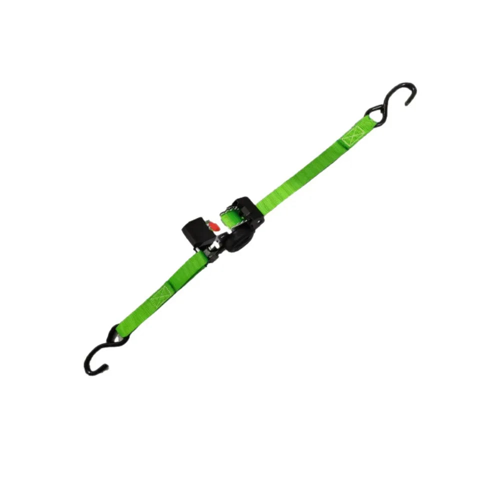 Sturdy Webbing Retractable Ratchet Tie Down Straps Solid Ratchet Structure Automatic Retraction Design Heavy Duty Cargo Straps