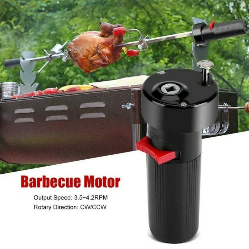 Electric Motor Meat Skewer Tool Outdoor BBQ Rack BBQ Rotisserie Grill Chicken Roaster Rod Spit Barbecue Kitchen Accessories