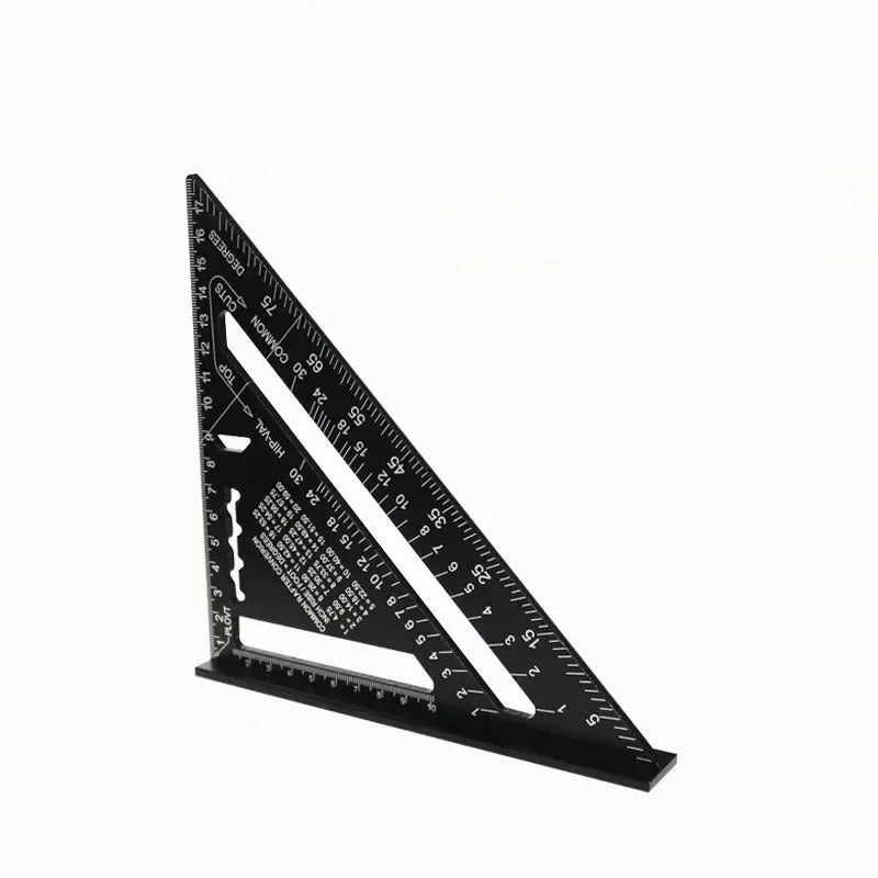 Measurement Tool Triangle Ruler 7Inch  Aluminium Alloy Carpenter Tools Inch Metric Angle Ruler Speed Square Woodworking Tools