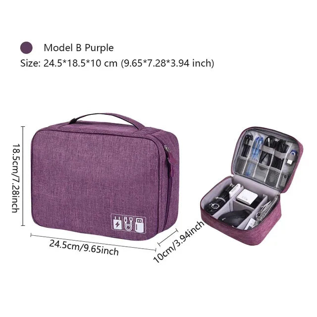 Travel Cable Bag Portable Digital Storage Pouch Waterproof Electronic Accessories Storage Bag Travel Cable Organizer Bags