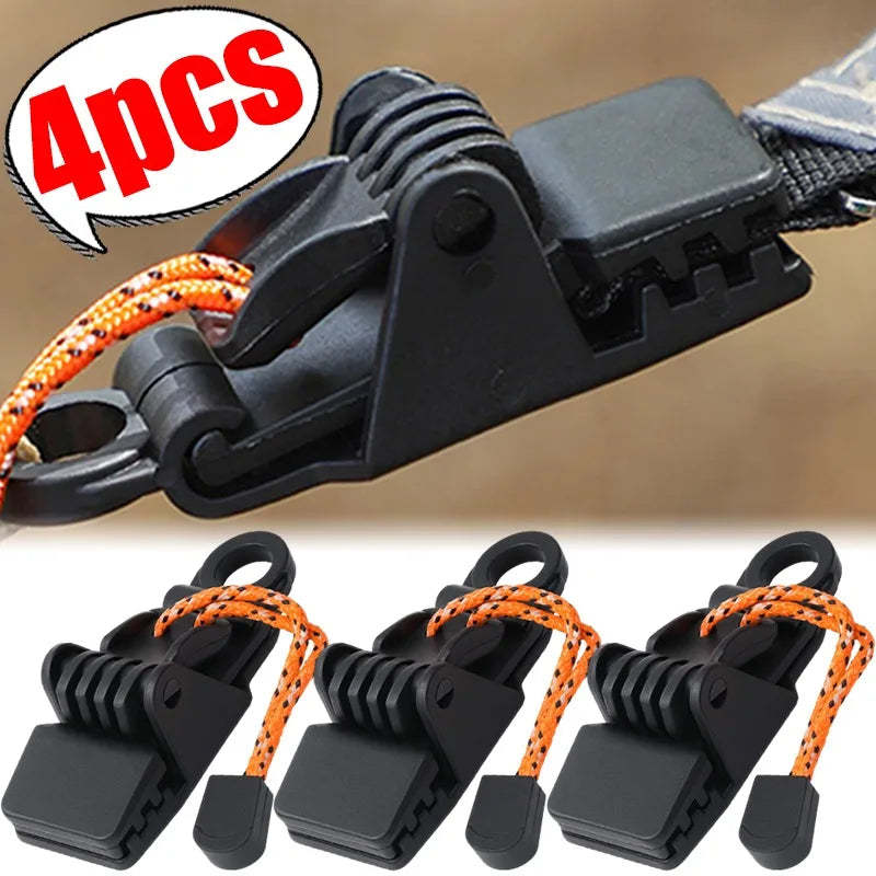 4/1pcs Sturdy Heavy Duty Tent Clips Outdoor Tarpaulin Clamps Anti-wind Fixed Tent Reinforced Tarp Clips Hook for Outdoor