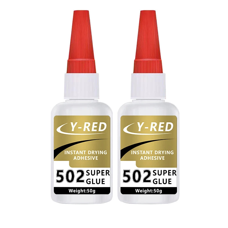502 Super Strong Quick-Drying Adhesive, Strong Bond Liquid Glue 30-50g for Leather, Rubber, Wood, Metal, Plastic & Toys