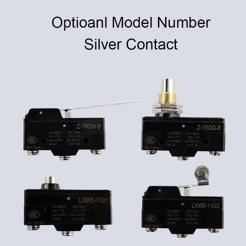 5pcs Micro Limit Switch Small Limiter Travel Switches LXW5-11G1/G2/Q1/M3 Screw Foot 1NO 1NC Silver Contact