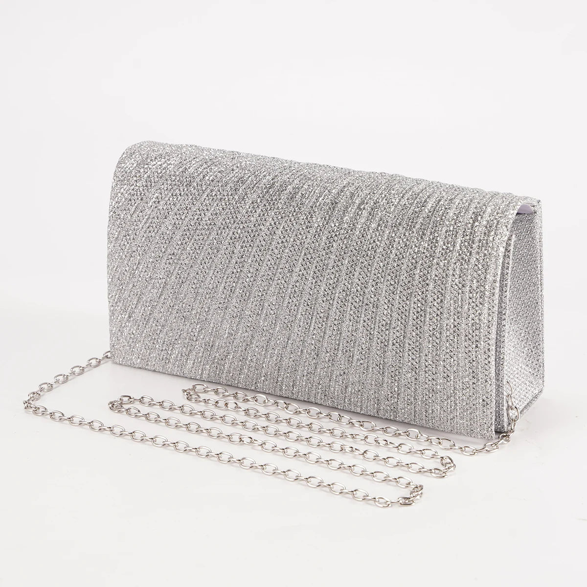 Women's Evening Shoulder Bag Bridal Clutch Party Prom Wedding Envelope Handbag Glitter Shiny Purses Sling Dating Dressy Bag