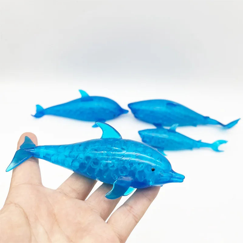 Squishy Shark Stress Balls Dolphin Squeeze Ball Stretchy Stress Squish Ball Sea Animal Squeeze Squishy Toys for Kids Adults