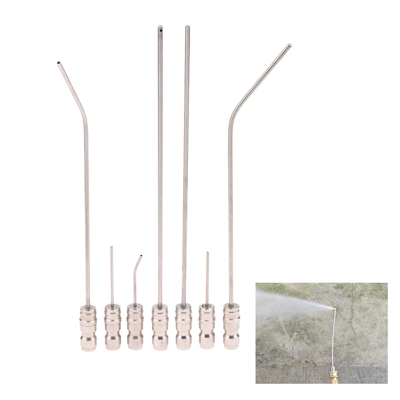 1pcs High Pressure Cleaning Needle Nozzle 1/4" Quick Connect Slim Design For Deep Cleaning AC & Car Washer Tanks