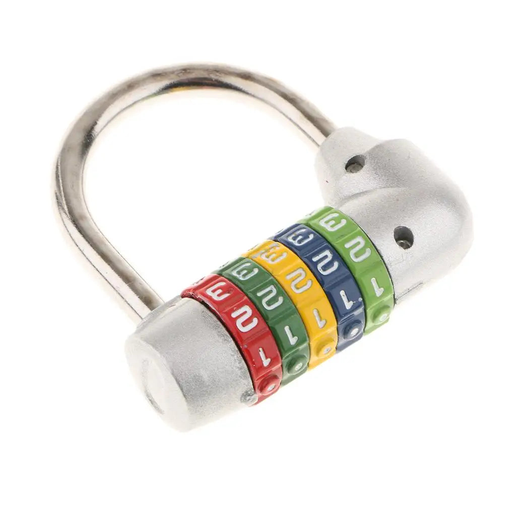 Zinc Alloy Resettable 5 Dial Password Padlock Combination Lock Suitcase Mini Luggage Security Lock for Travel Bag
