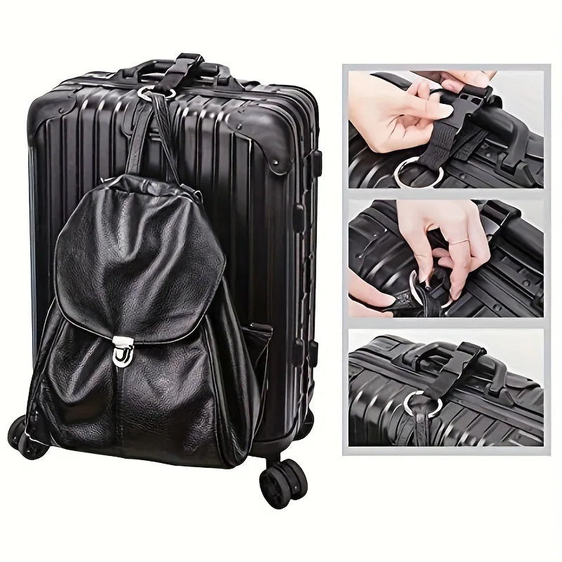 2Pcs Travel Luggage Fixed Strap with Release Buckle Anti-Theft Portable Backpack Jacket Gripper for Outdoor Small Tools