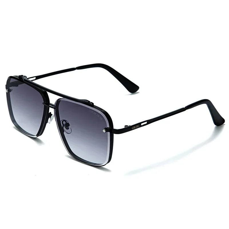 CH Elegant Large Frame Luxury Sunglasses Women Fashion Beach Classic Simple Light Versatile Eyewear