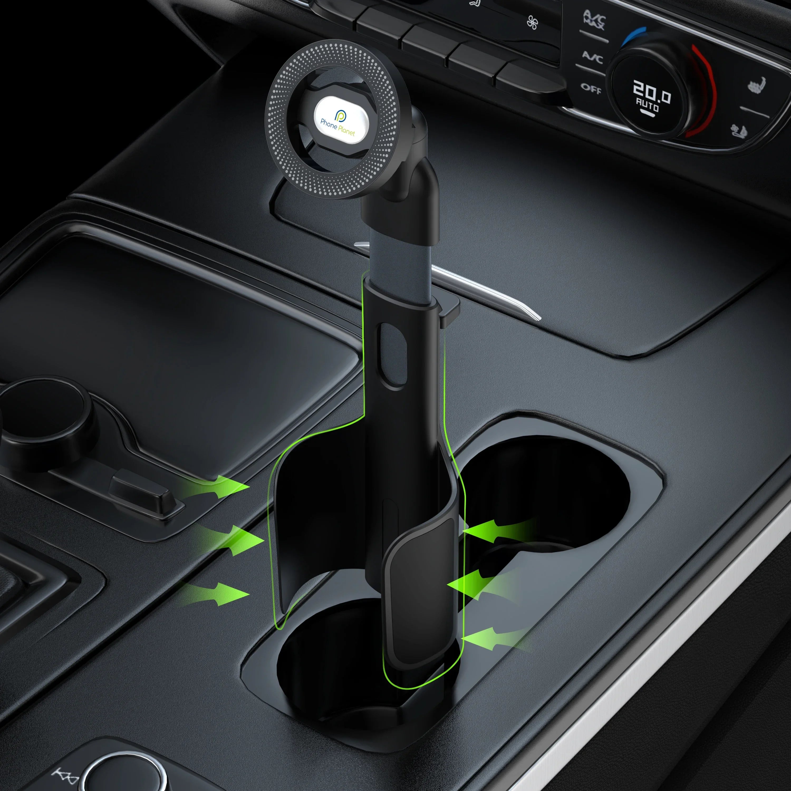 2026 New Height-adjustable Car Cup Mount Holder 360° Rotation Extra-strong Magnetic Car Phone Holder For Iphone17/16 Samsung S26
