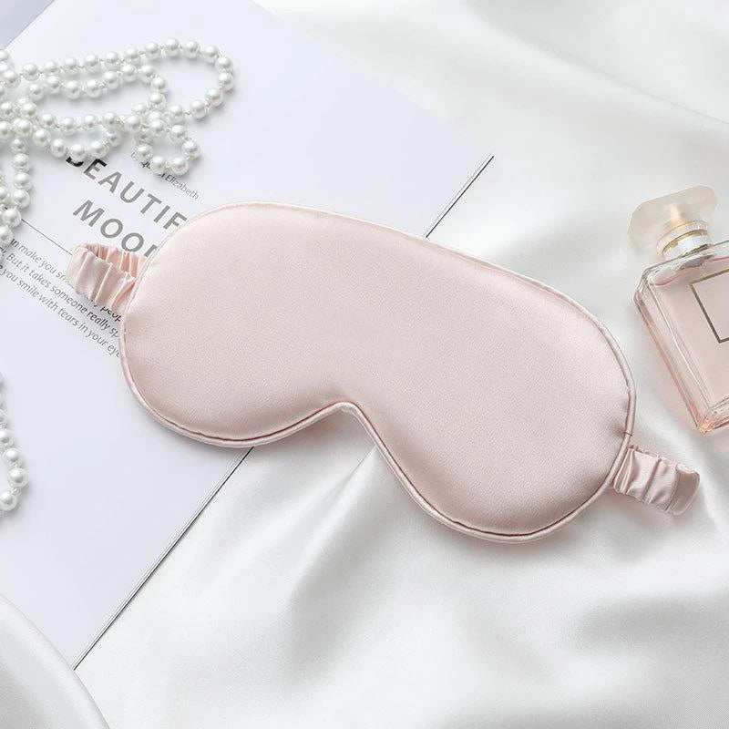 Double-Sided Soft Silk Sleeping Eyeshade Light Blocking Breathable Strap Adjustable Zero Eye Pressure Sleep Eye Mask for Home