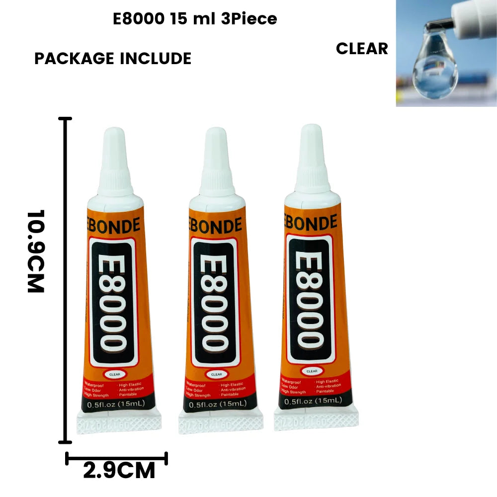 15/50/110mL E8000 Multi-Purpose Liquid Glue Super Strong Adhesive for Jewelry Crafts Rhinestones DIY E-8000 Phone Screen Glass